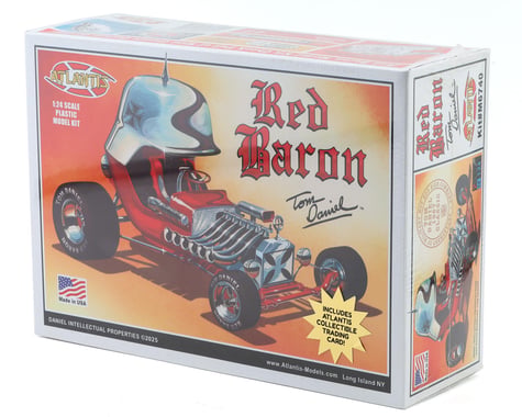 Atlantis Toy and Hobby Inc. Tom Daniel "Red Baron" 1/24 Show Car Plastic Model Kit w/Trading Card