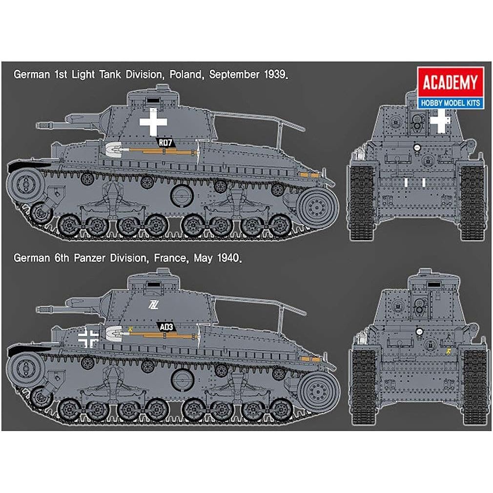 Academy 1/35 13313 German Command Tank Pz.Kpfw.35(T) - Academy - ModelCars.com