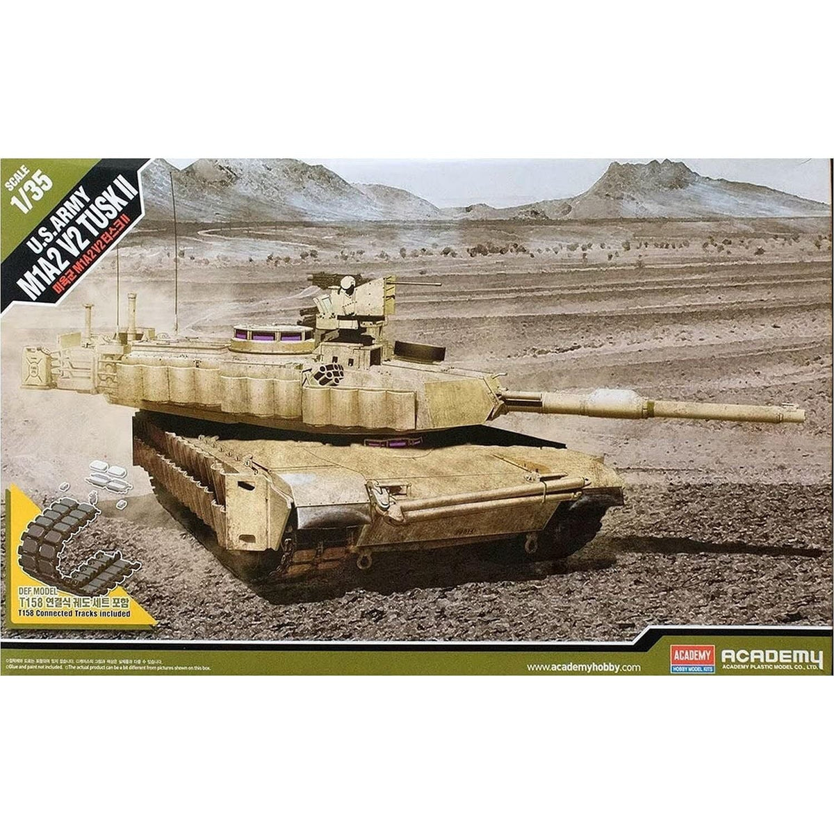 Academy 1/35 13504 1/35 U.S. Army M1A2 V2 Tusk Ii-Academy-ModelCars.com