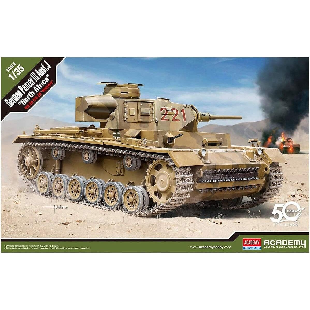 Academy 1/35 Panzer III Ausf. J "North Afrika" - Academy - ModelCars.com