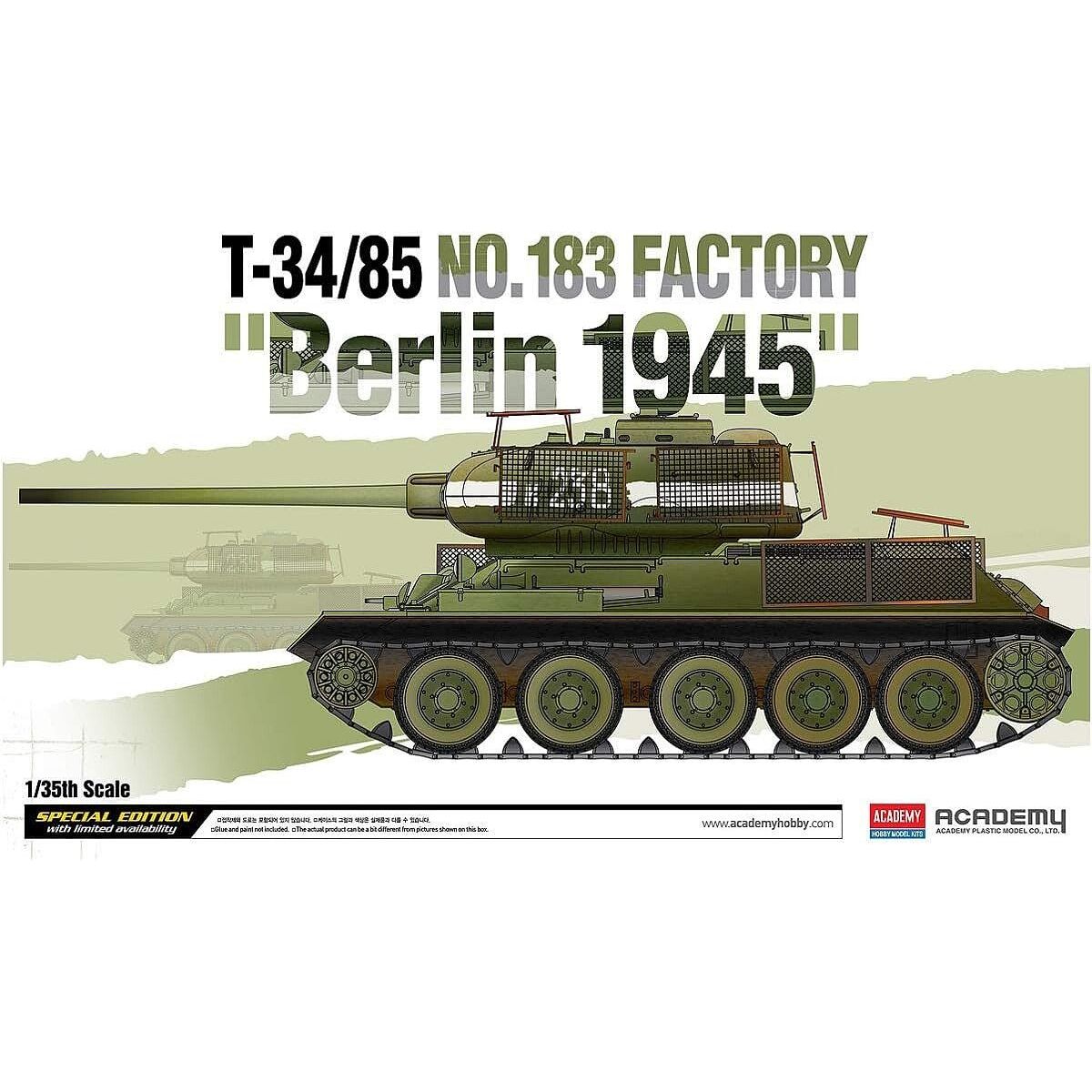 Academy 1/35 T-34/85 No.183 Factory "Berlin 1945"-Academy-ModelCars.com
