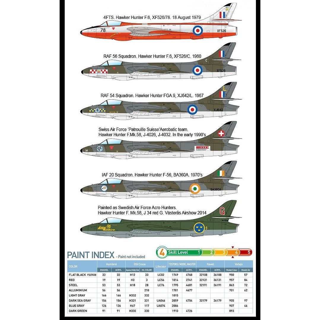 Academy 1/48 12312 Raf & Export Hawker Hunter F.6/Fga.9-Academy-ModelCars.com
