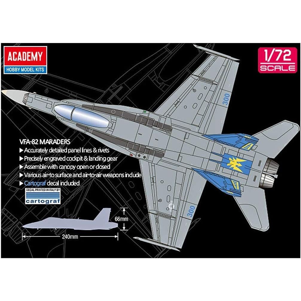Academy 1/72 12534 F/A - 18C U.S. Navy Vfa - 82 "Maraders" - Academy - ModelCars.com