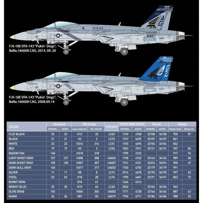 Academy 1/72 USN F/A - 18E VFA - 143 "Pukin Dogs" - Academy - ModelCars.com