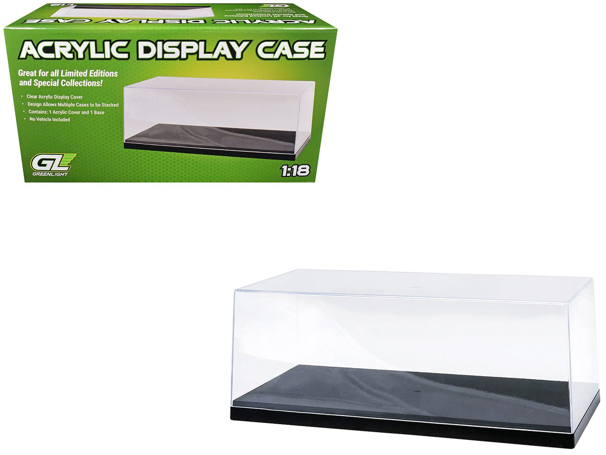 Acrylic Display Case for 1/18-1/24 Scale Model Cars with Black Plastic Base (Replaces Greenlight 55020) by Greenlight-Greenlight-ModelCars.com