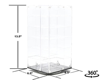 Acrylitower Showcase 24 Car Display Desktop Spinner with Cover Clear "Mijo Exclusives" for 1/64 Scale Models-Other-ModelCars.com