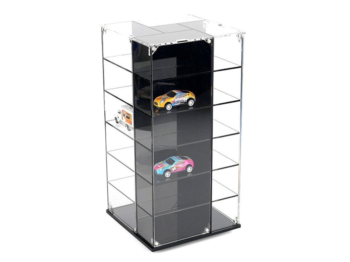 Acrylitower Showcase 24 Car Display Desktop Spinner with Cover "Mijo Exclusives" for 1/64 Scale Models-Other-ModelCars.com