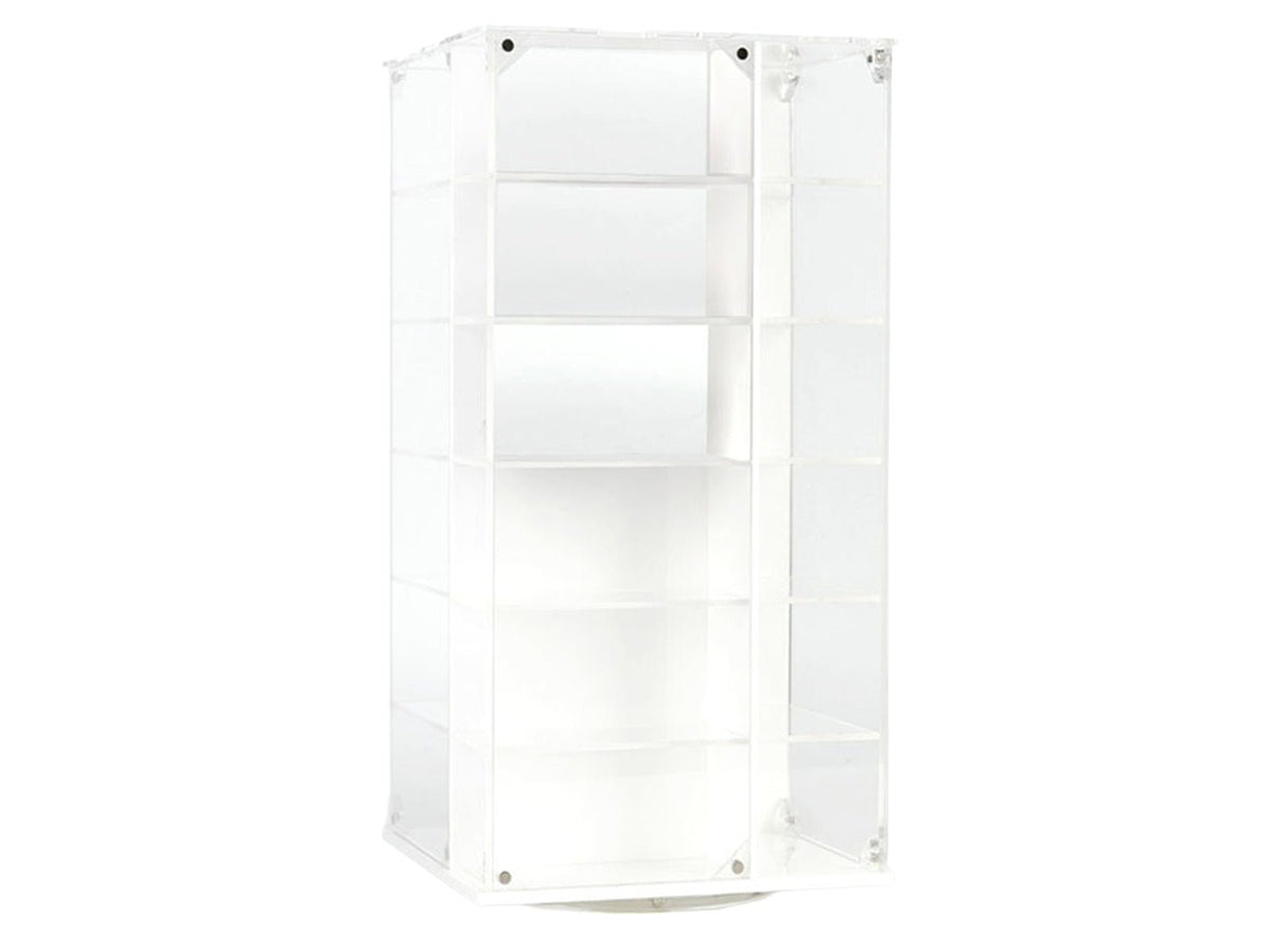 Acrylitower Showcase 24 Car Display Desktop Spinner with Cover White "Mijo Exclusives" for 1/64 Scale Models-Other-ModelCars.com