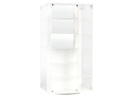 Acrylitower Showcase 24 Car Display Desktop Spinner with Cover White "Mijo Exclusives" for 1/64 Scale Models-Other-ModelCars.com