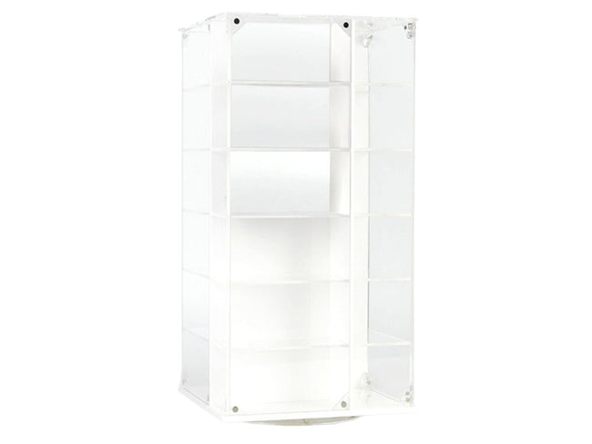 Acrylitower Showcase 24 Car Display Desktop Spinner with Cover White "Mijo Exclusives" for 1/64 Scale Models-Other-ModelCars.com