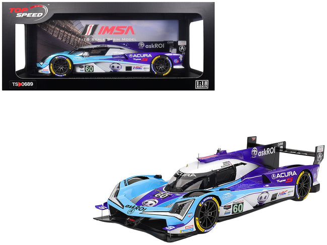 Acura ARX-06 GTP 60 Tom Blomqvist - Colin Braun - Scott Dixon "Acura Meyer Shank Racing with Curb-Agajanian" IMSA "12 Hours of Sebring" (2025) 1/18 Model Car by Top Speed-Top Speed-ModelCars.com