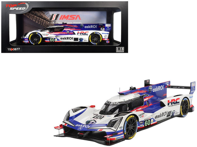 Acura ARX-06 GTP #60 Tom Blomqvist - Colin Braun - Scott Dixon - Felix Rosenqvist "Acura Meyer Shank Racing with Curb-Agajanian" 2nd Place IMSA "24 Hours of Daytona" (2025) 1/18 Model Car by Top Speed-Top Speed-ModelCars.com