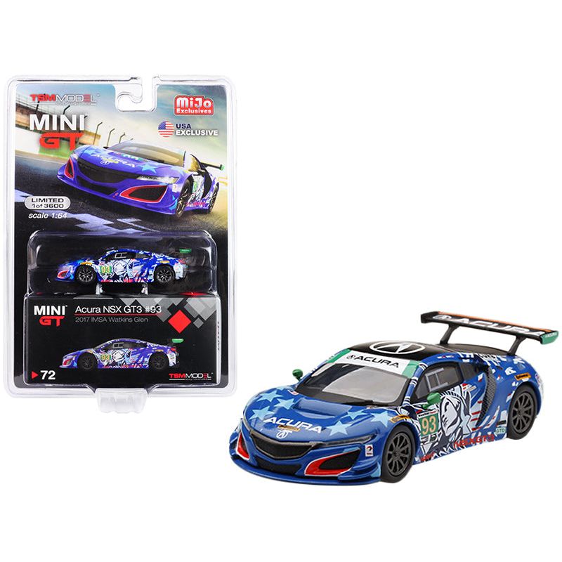Acura NSX GT3 93 "Statue of Liberty" 2017 IMSA Watkins Glen Limited Edition to 3600 pieces Worldwide 1/64 Diecast Model Car by True Scale Miniatures - True Scale Miniatures - ModelCars.com