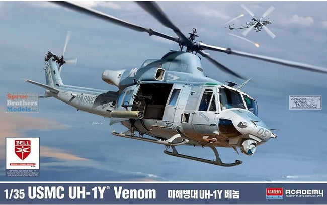 ACY12138 Academy 1/35 UH1Y Venom USMC Helicopter-Academy-ModelCars.com