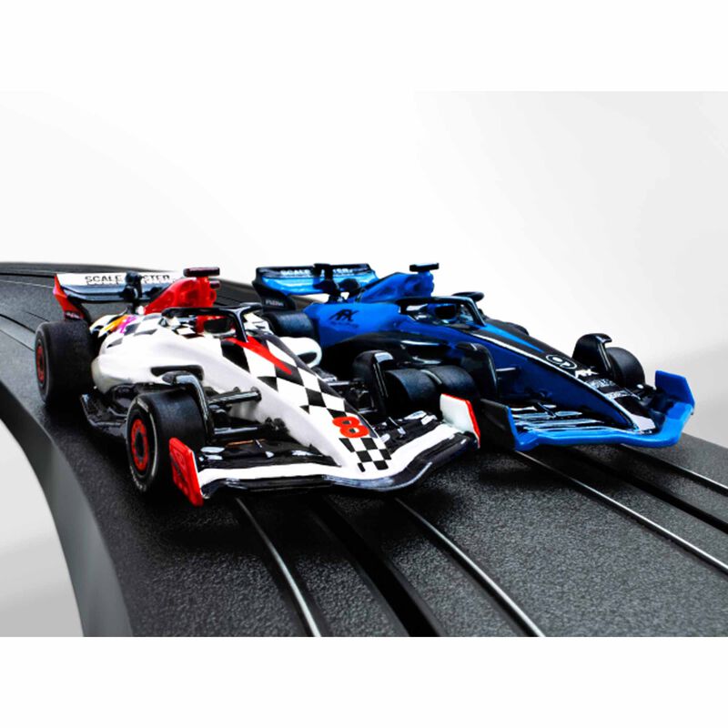 AFX Racing HO 1965 Ford Shelby GT350 Mega G+ Slot Car, White & Blue-AFX Racing-ModelCars.com