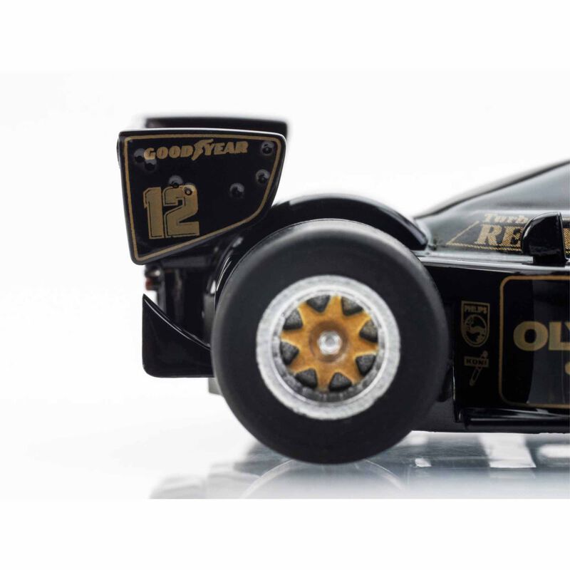 AFX Racing HO 1985 Lotus 97T Formula One Mega G+ Slot Car, Black/ Gold-AFX Racing-ModelCars.com