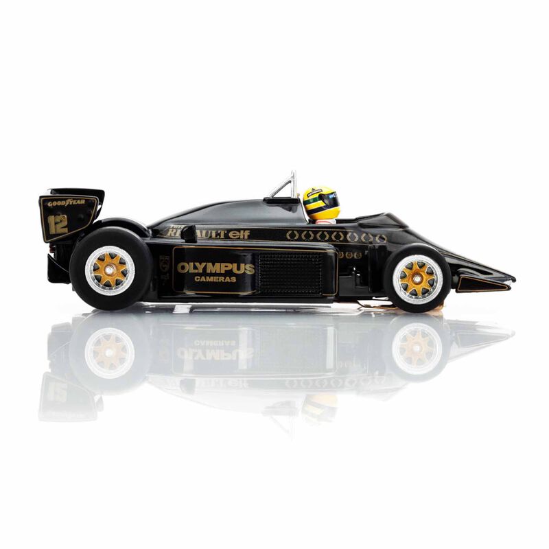 AFX Racing HO 1985 Lotus 97T Formula One Mega G+ Slot Car, Black/ Gold-AFX Racing-ModelCars.com