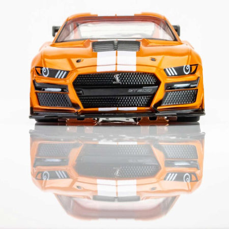 AFX Racing HO 2021 Ford Shelby GT500 Mega G+ Slot Car, Twister Orange & White-AFX Racing-ModelCars.com