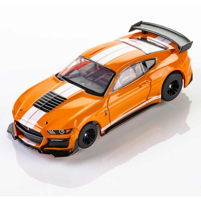 AFX Racing HO 2021 Ford Shelby GT500 Mega G+ Slot Car, Twister Orange & White-AFX Racing-ModelCars.com