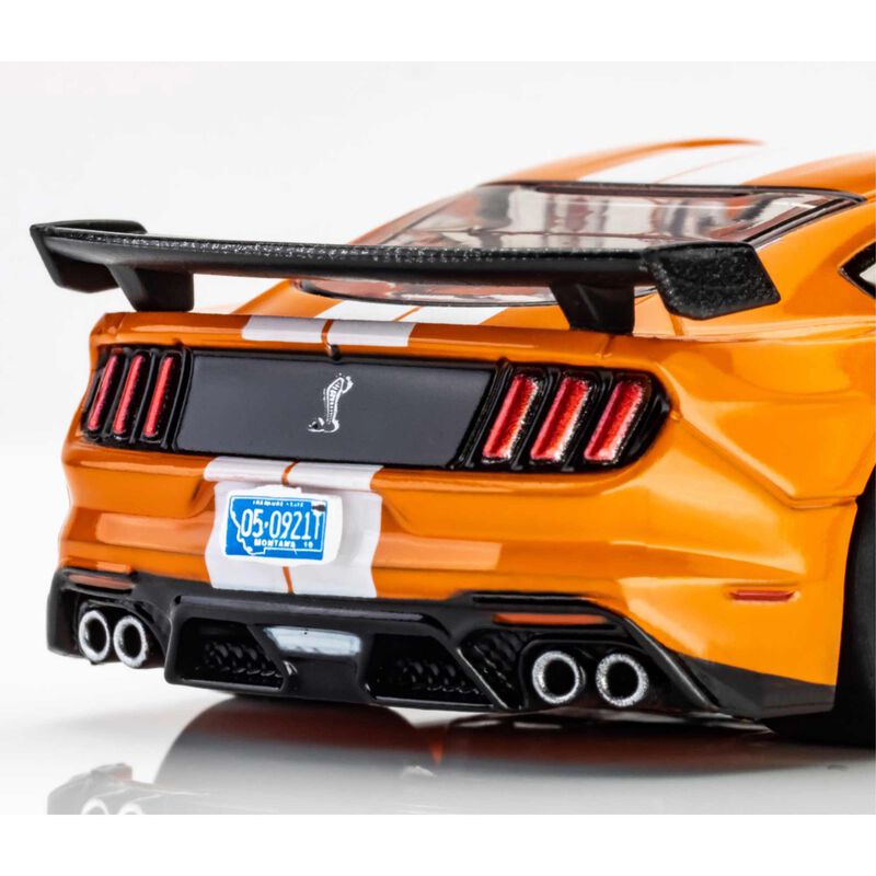 AFX Racing HO 2021 Ford Shelby GT500 Mega G+ Slot Car, Twister Orange & White-AFX Racing-ModelCars.com
