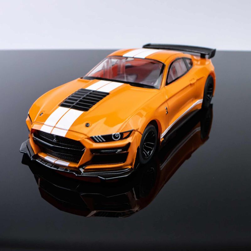 AFX Racing HO 2021 Ford Shelby GT500 Mega G+ Slot Car, Twister Orange & White-AFX Racing-ModelCars.com