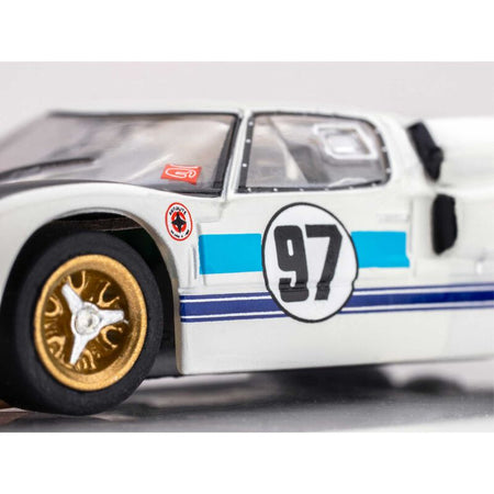 AFX Racing HO Ford GT40 Mk.II #97 Mega G+ Slot Car, White & Black-AFX Racing-ModelCars.com