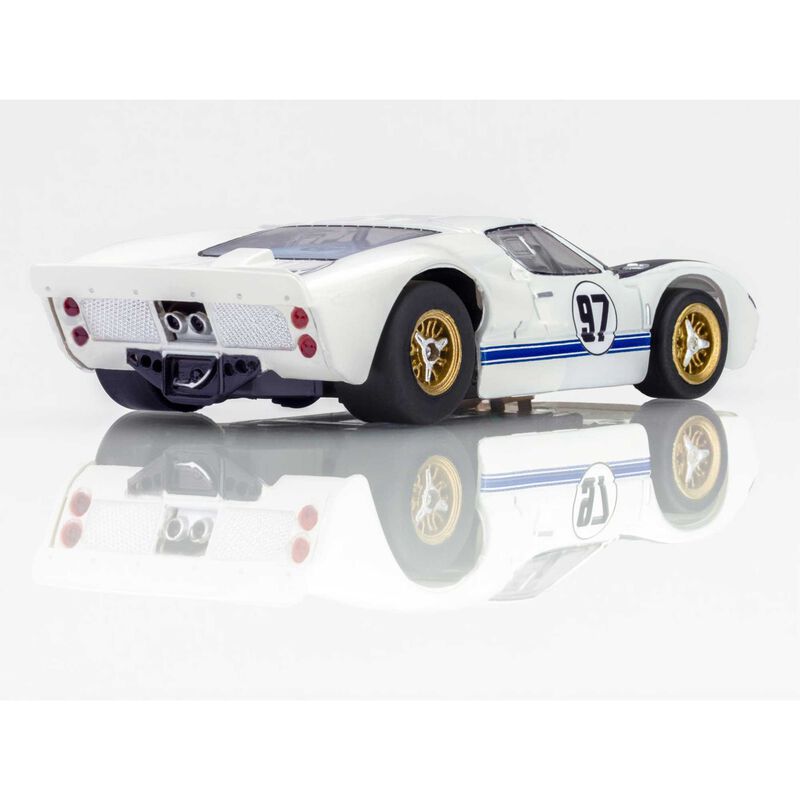 AFX Racing HO Ford GT40 Mk.II #97 Mega G+ Slot Car, White & Black-AFX Racing-ModelCars.com