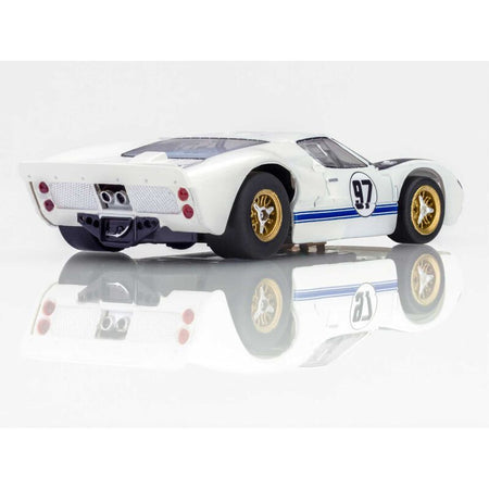 AFX Racing HO Ford GT40 Mk.II #97 Mega G+ Slot Car, White & Black-AFX Racing-ModelCars.com