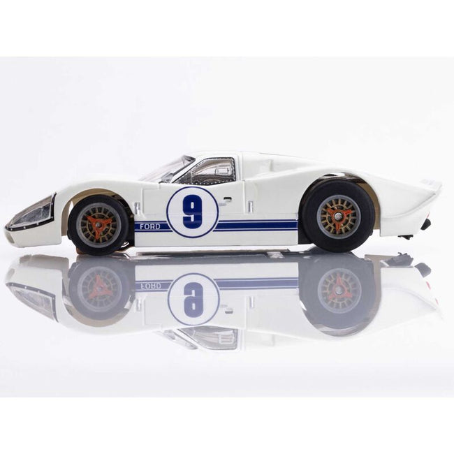 AFX Racing HO Ford GT40 Mk.IV #9 Mega G+ Slot Car, White-AFX Racing-ModelCars.com