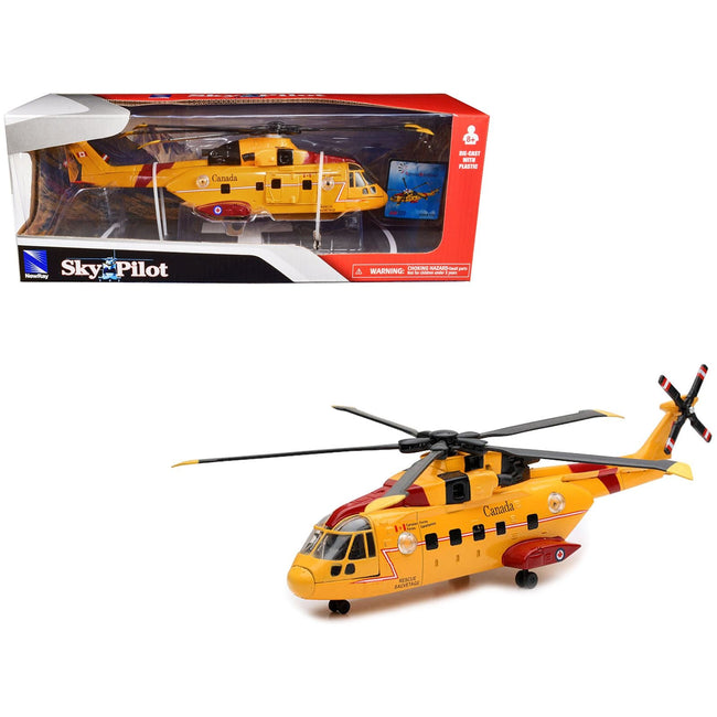AgustaWestland AW101 (EH101) Helicopter Yellow "Canada Forces Search & Rescue" "Sky Pilot" Series 1/72 Diecast Model by New Ray - New Ray - ModelCars.com