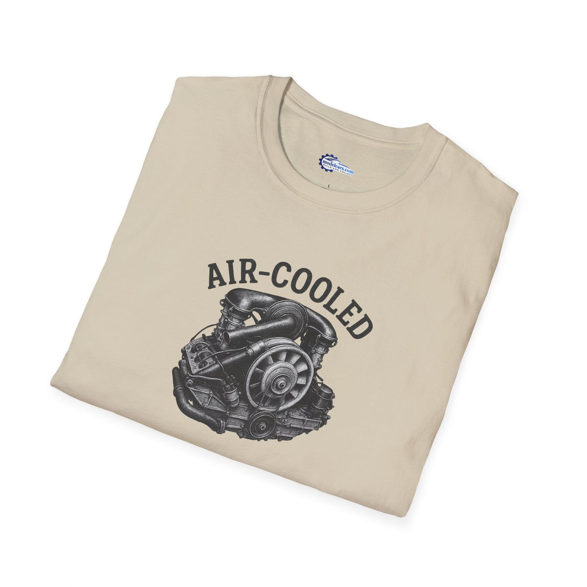 Air-Cooled Engine Vintage T-Shirt - Text Design + Graphic-Modelcars.com-ModelCars.com