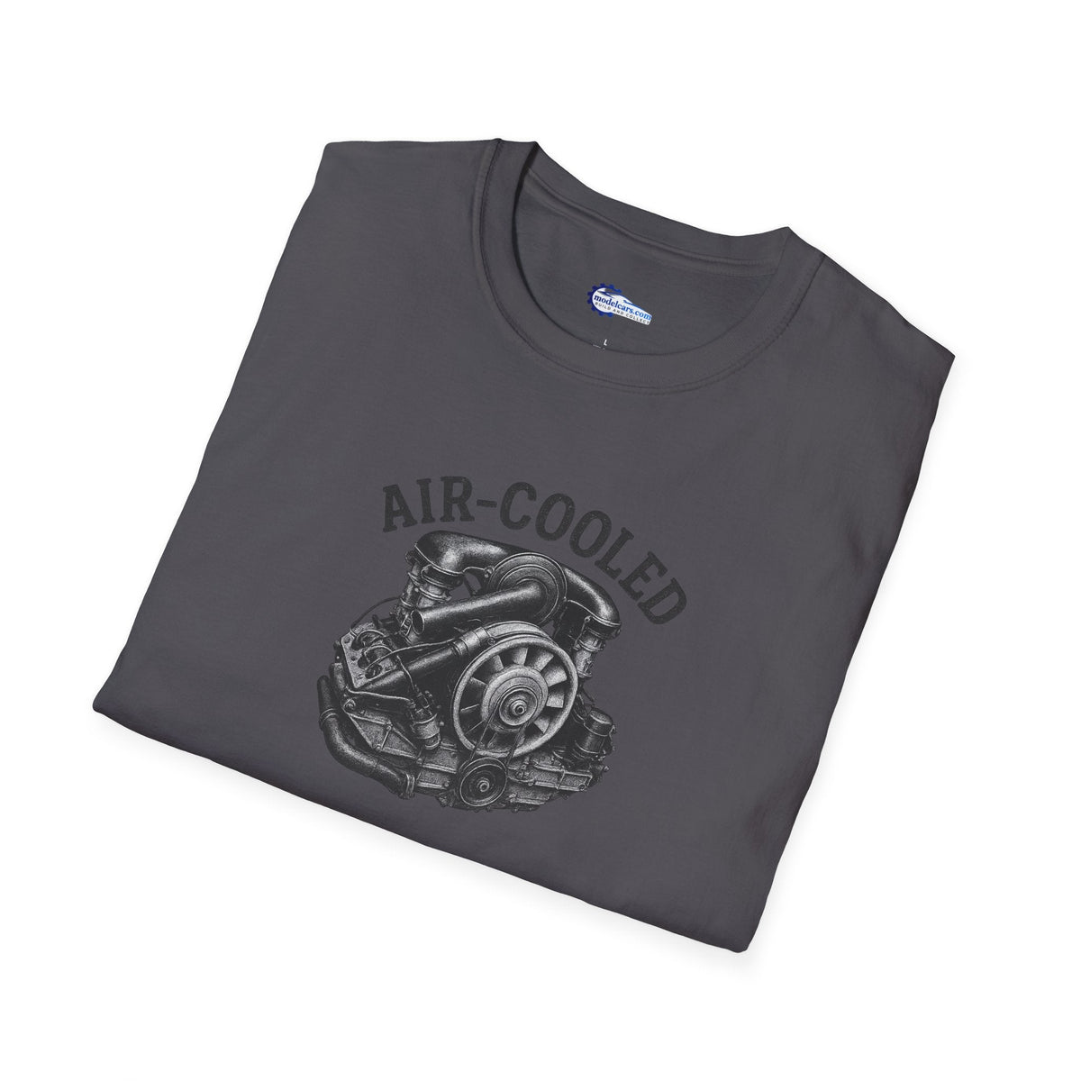 Air-Cooled Engine Vintage T-Shirt - Text Design + Graphic-Modelcars.com-ModelCars.com