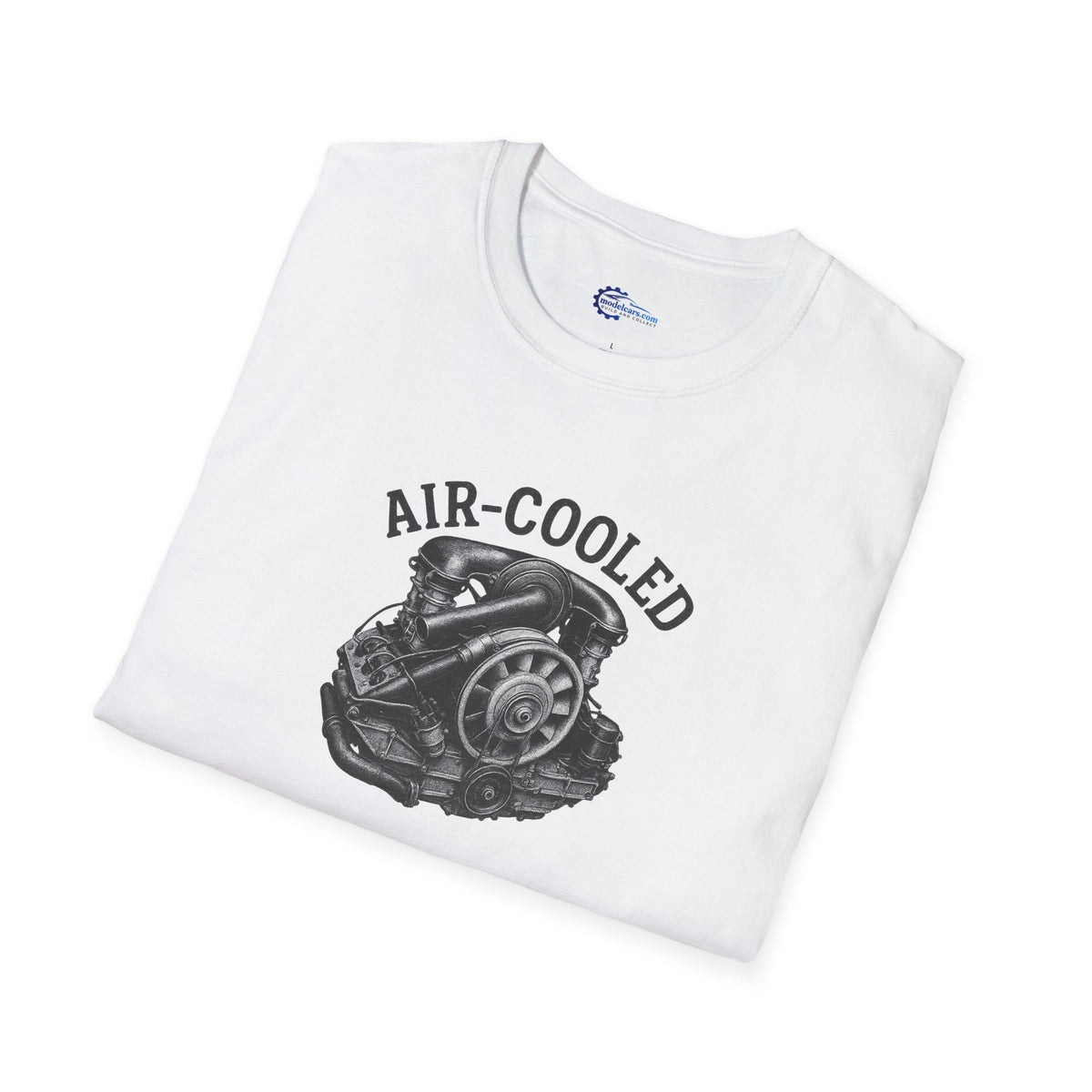 Air-Cooled Engine Vintage T-Shirt - Text Design + Graphic-Modelcars.com-ModelCars.com