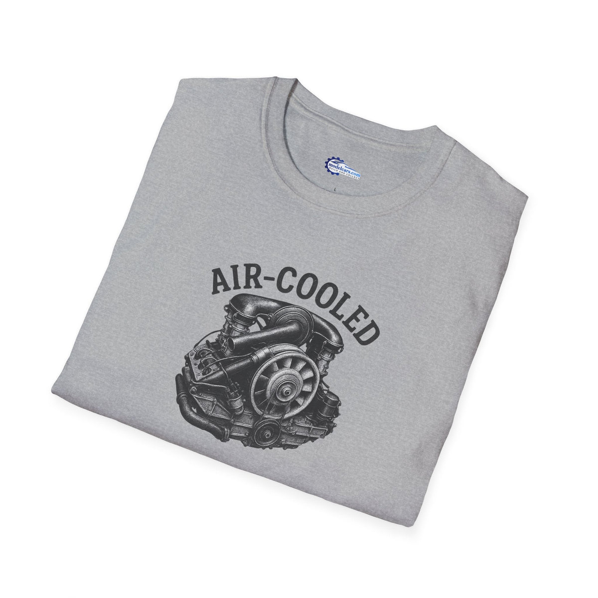 Air-Cooled Engine Vintage T-Shirt - Text Design + Graphic-Modelcars.com-ModelCars.com