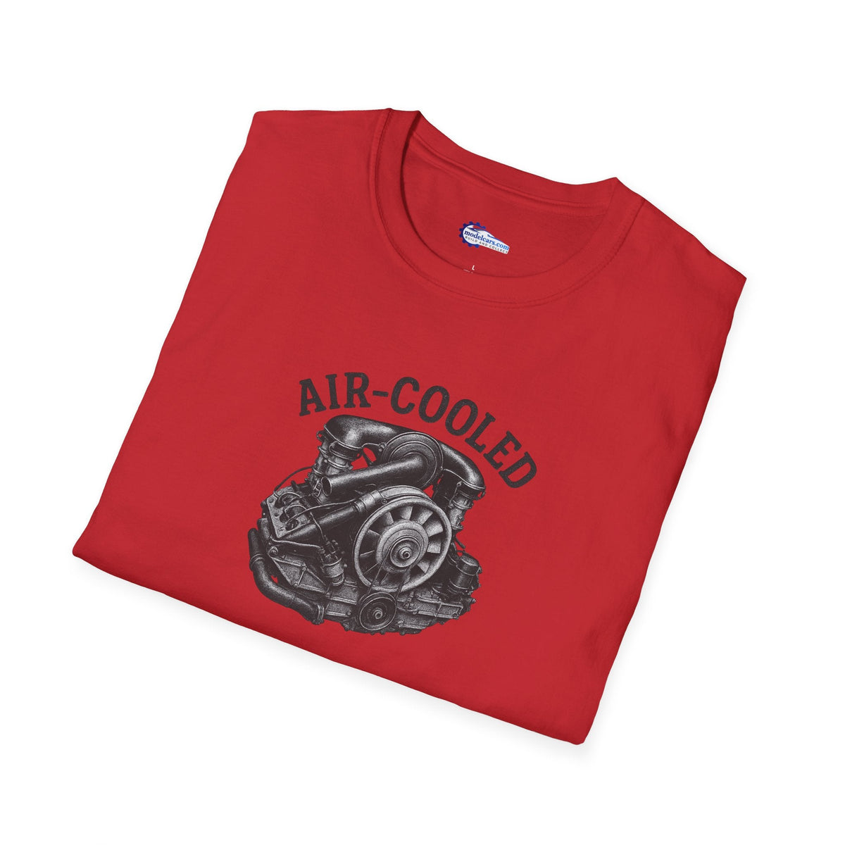Air-Cooled Engine Vintage T-Shirt - Text Design + Graphic-Modelcars.com-ModelCars.com