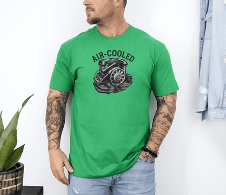 Air-Cooled Engine Vintage T-Shirt - Text Design + Graphic-Modelcars.com-ModelCars.com