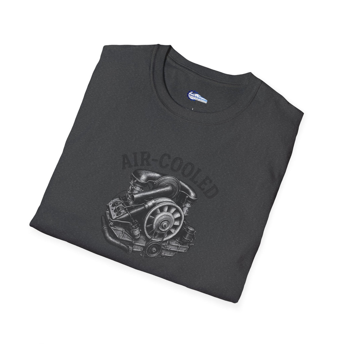 Air-Cooled Engine Vintage T-Shirt - Text Design + Graphic-Modelcars.com-ModelCars.com