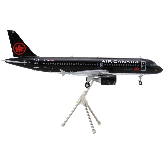 Airbus A320 Commercial Aircraft "Air Canada" (C-FNVV) Black "Gemini 200" Series 1/200 Diecast Model Airplane by GeminiJets-GeminiJets-ModelCars.com