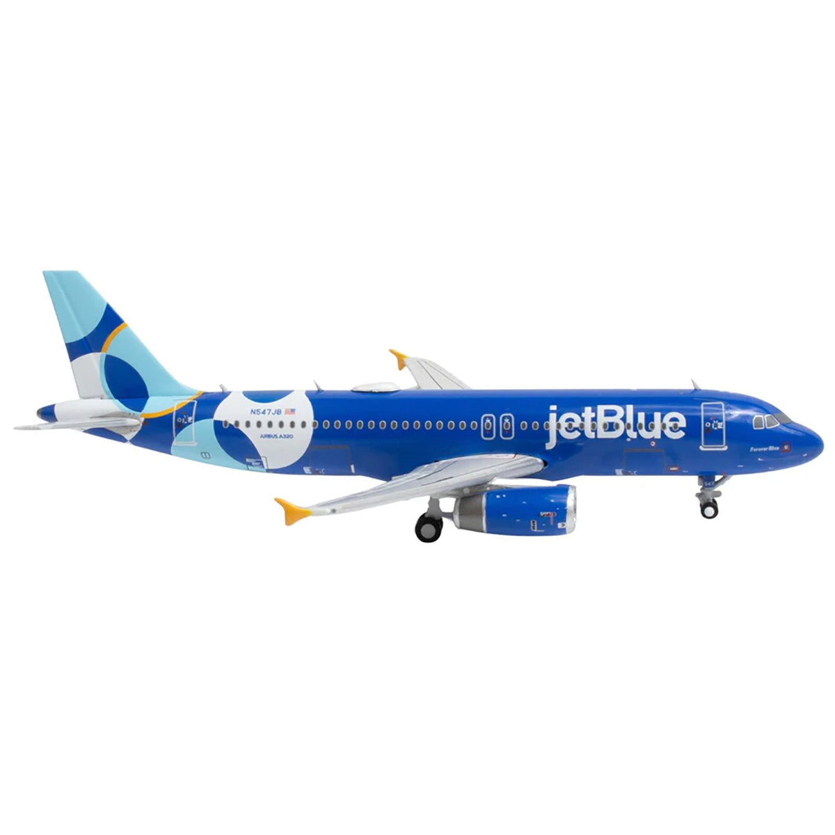 Airbus A320 Commercial Aircraft "JetBlue Airways" (N547JB) Blue with Graphics 1/400 Diecast Model Airplane by GeminiJets-GeminiJets-ModelCars.com