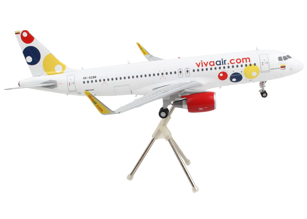 Airbus A320 Commercial Aircraft "Viva Air" White with Tail Graphics "Gemini 200" Series 1/200 Diecast Model Airplane by GeminiJets-GeminiJets-ModelCars.com