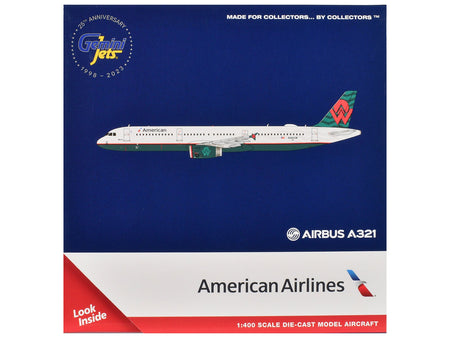 Airbus A321 Commercial Aircraft "American Airlines - America West Heritage Jet" (N580UW) White with Tail Graphics 1/400 Diecast Model Airplane by GeminiJets-GeminiJets-ModelCars.com
