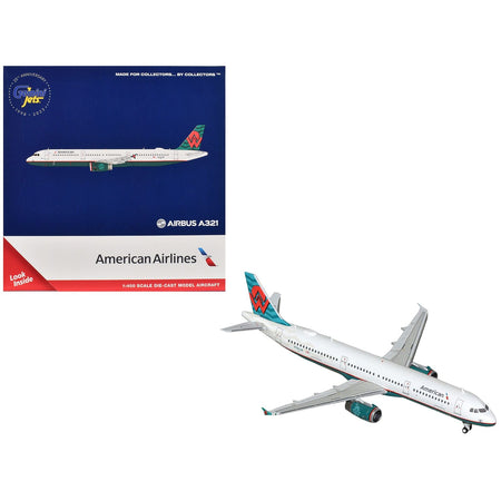 Airbus A321 Commercial Aircraft "American Airlines - America West Heritage Jet" (N580UW) White with Tail Graphics 1/400 Diecast Model Airplane by GeminiJets-GeminiJets-ModelCars.com