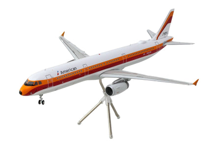 Airbus A321 Commercial Aircraft "American Airlines - PSA" (N582UW) White with Red and Orange Stripes "Gemini 200" Series 1/200 Diecast Model Airplane by GeminiJets-GeminiJets-ModelCars.com