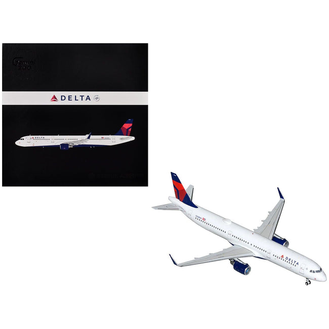 Airbus A321 Commercial Aircraft "Delta Air Lines" (N328DN) White with Blue and Red Tail "Gemini 200" Series 1/200 Diecast Model Airplane by GeminiJets-GeminiJets-ModelCars.com
