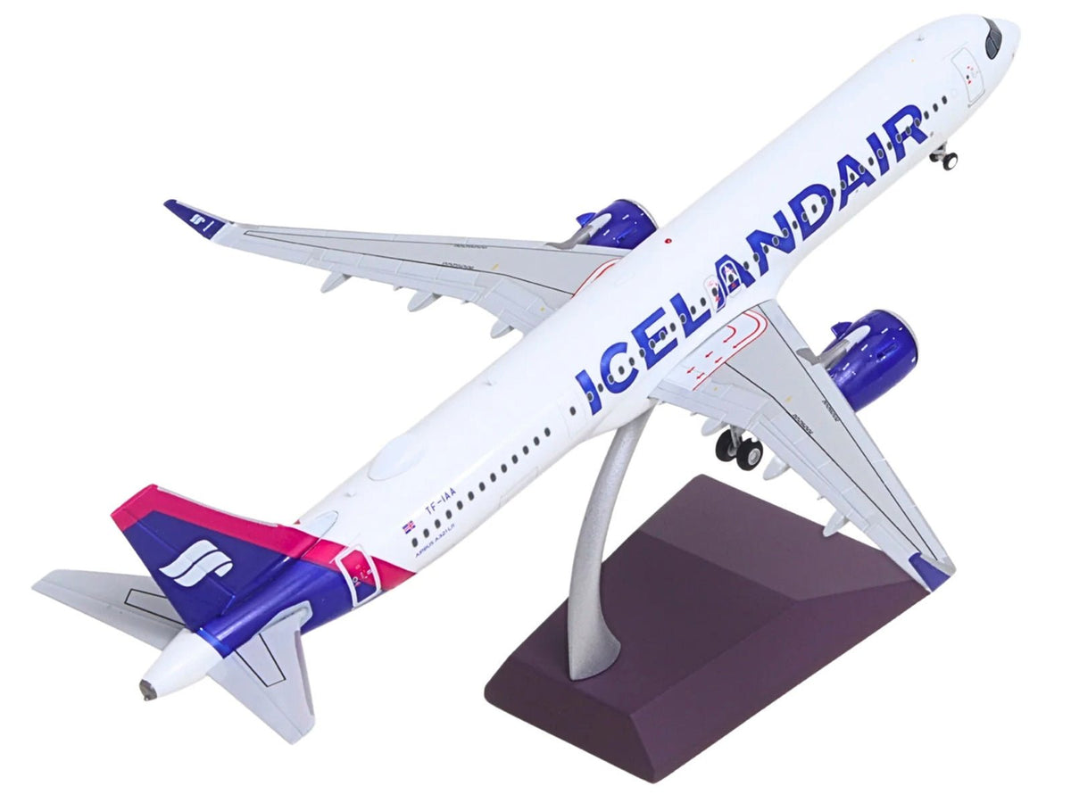 Airbus A321neo Commercial Aircraft "Icelandair" (TF-IAA) White with Blue and Pink Tail "Gemini 200" Series 1/200 Diecast Model by GeminiJets-GeminiJets-ModelCars.com
