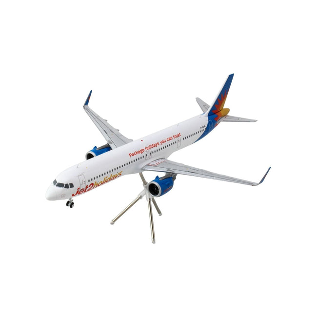 Airbus A321neo Commercial Aircraft "Jet2Holidays" (G-SUNB) White with Tail Graphics "Gemini 200" Series 1/200 Diecast Model Airplane by GeminiJets-GeminiJets-ModelCars.com