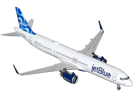 Airbus A321neo Commercial Aircraft "JetBlue Airways" (N2180J) White with Blue Tail "Gemini 200" Series 1/200 Diecast Model by GeminiJets-GeminiJets-ModelCars.com