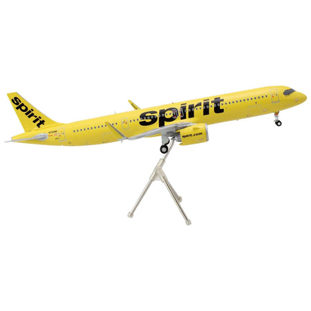 Airbus A321neo Commercial Aircraft "Spirit Airlines" (N702NK) Yellow "Gemini 200" Series 1/200 Diecast Model Airplane by GeminiJets - GeminiJets - ModelCars.com