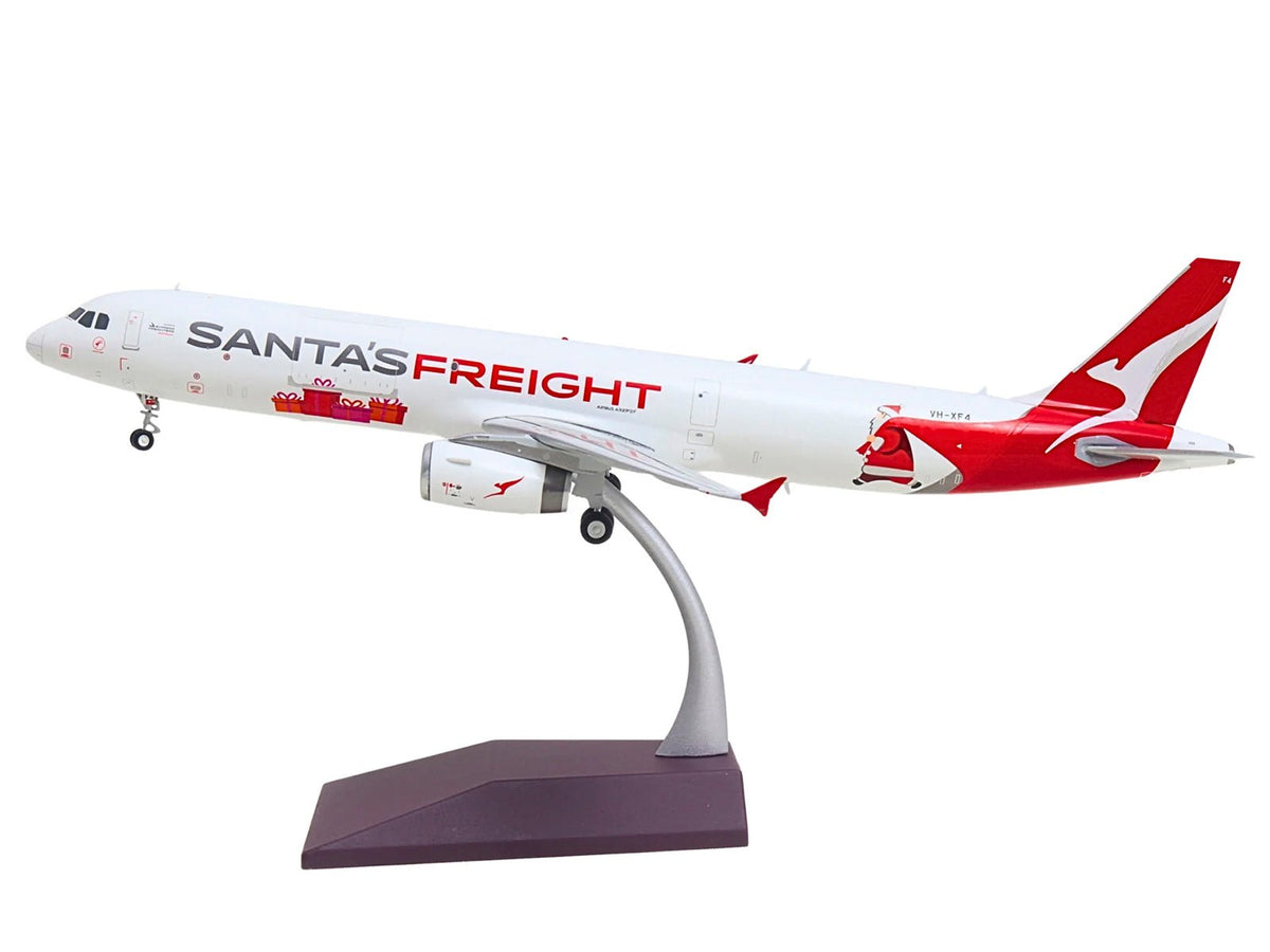 Airbus A321P2F Commercial Aircraft "Qantas Freight - Santa’s Freight" (VH-XF4) White with Graphics and Red Tail "Gemini 200" Series 1/200 Diecast Model by GeminiJets-GeminiJets-ModelCars.com