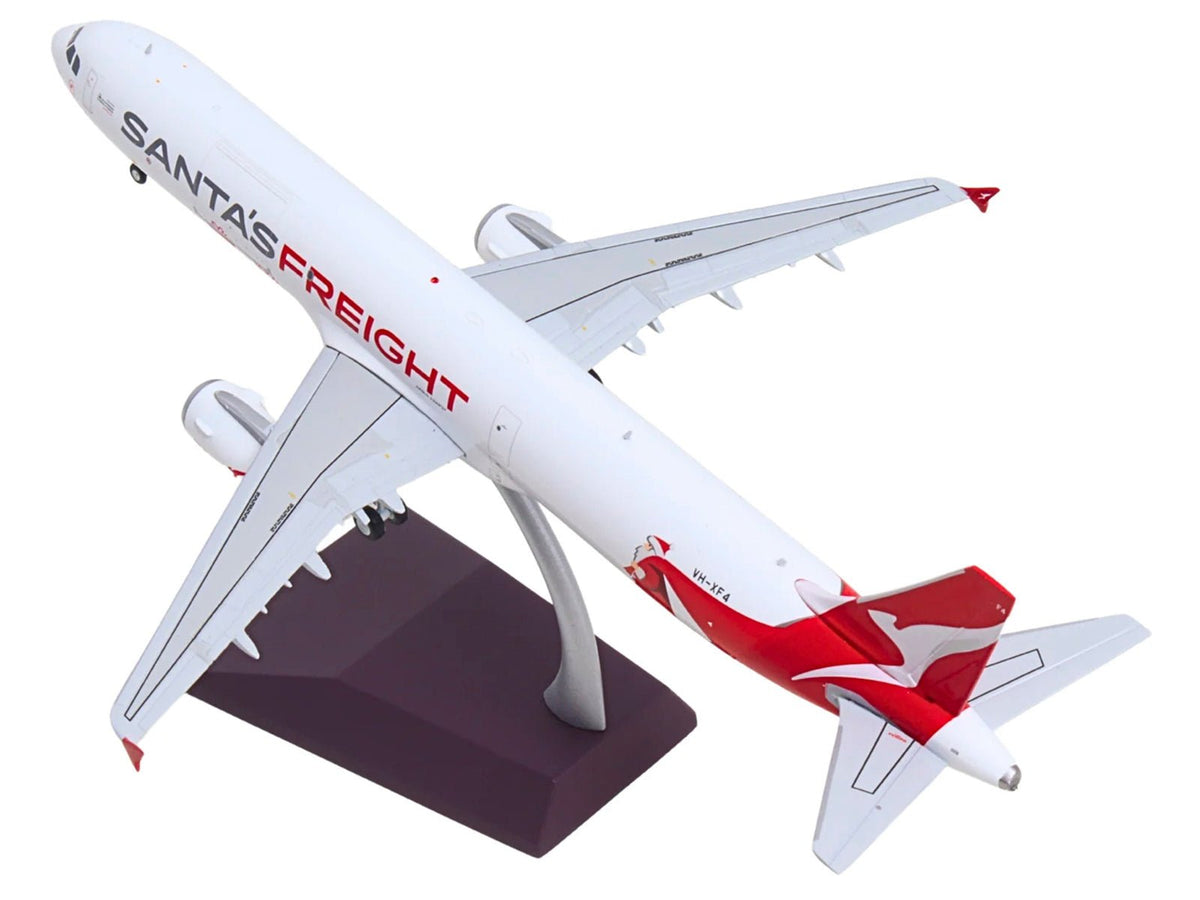 Airbus A321P2F Commercial Aircraft "Qantas Freight - Santa’s Freight" (VH-XF4) White with Graphics and Red Tail "Gemini 200" Series 1/200 Diecast Model by GeminiJets-GeminiJets-ModelCars.com